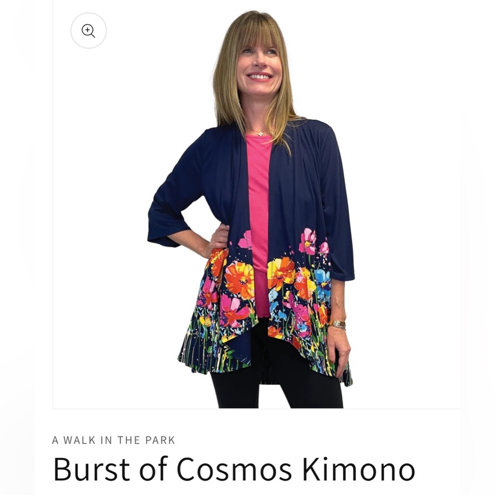 Burst of Cosmos Kimono - Multicolor
